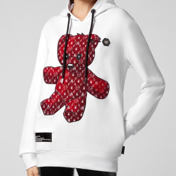 Philipp Plein Unisex Hoodie Teddy bear